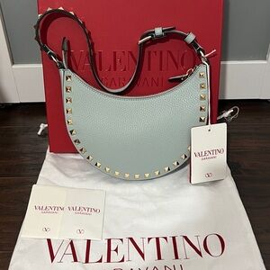 Valentino Garavani Rockstud Zip-Up Hobo Bag